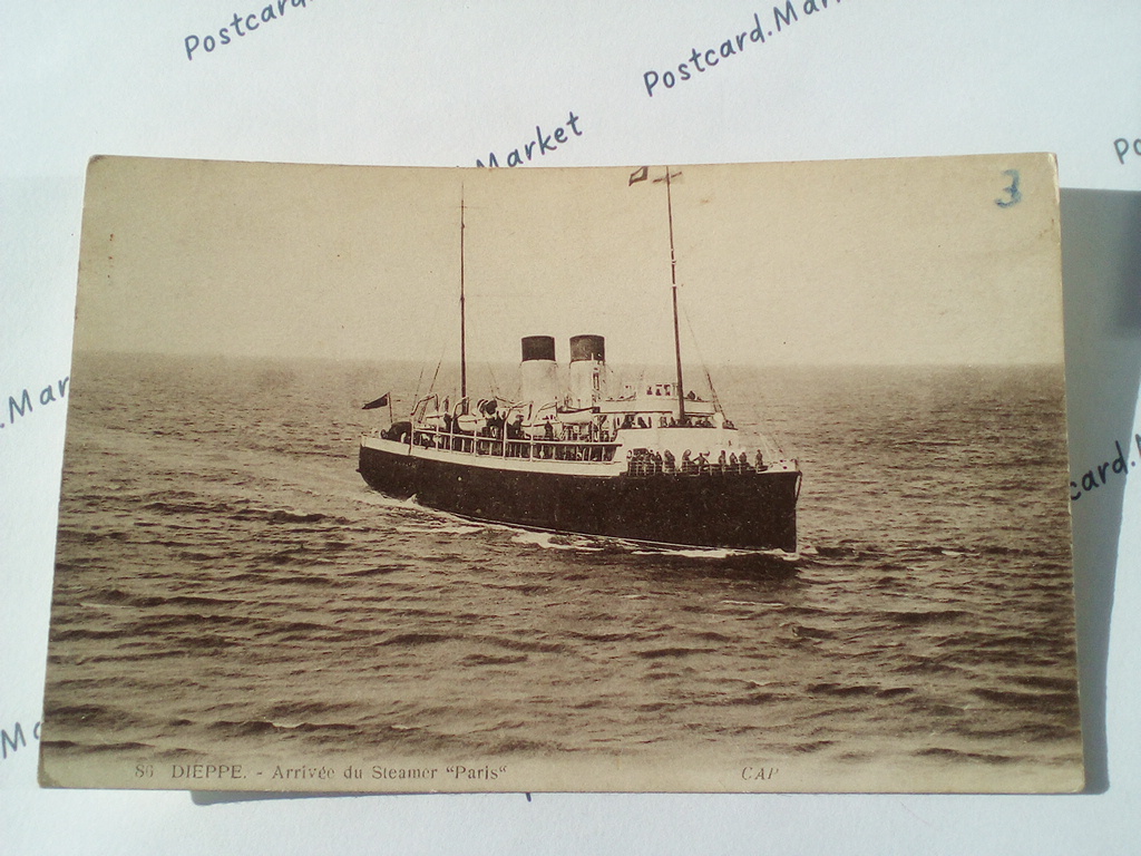 /France/Dieppe/FR_ship_19xx_Dieppe. Arrivee du Steamer Paris.jpg
